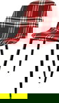 Krzesło tapicerowane GIULIA SCOTLAND RED